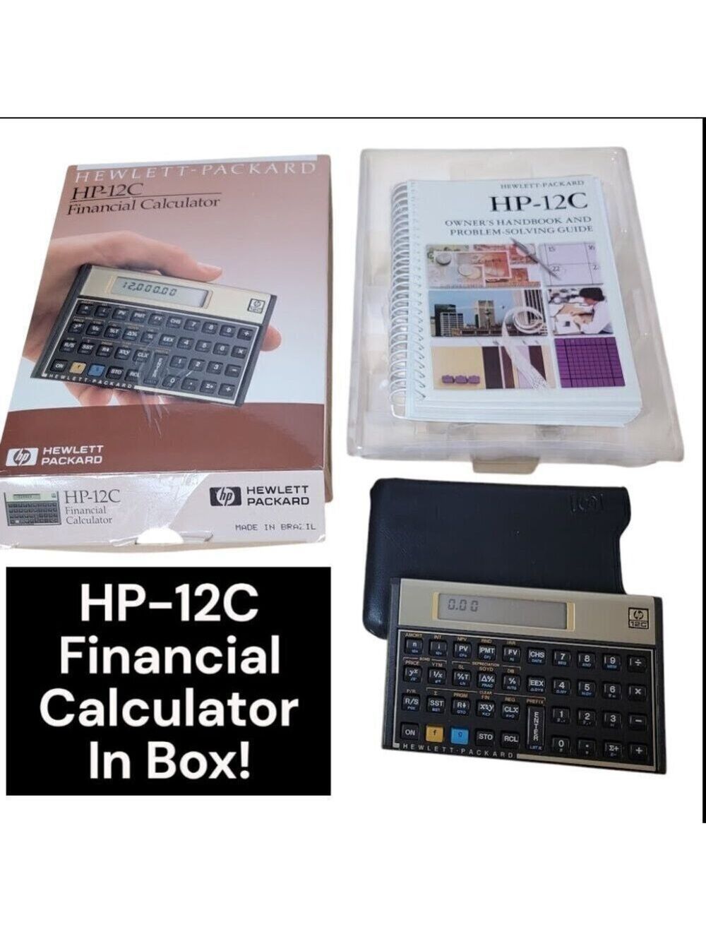 Vintage HP-12 Calculator - Never Used - In Original Box with Book - RARE